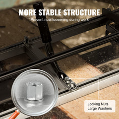 VEVOR galvanized tube detail illustrating rust resistance and long-lasting strength