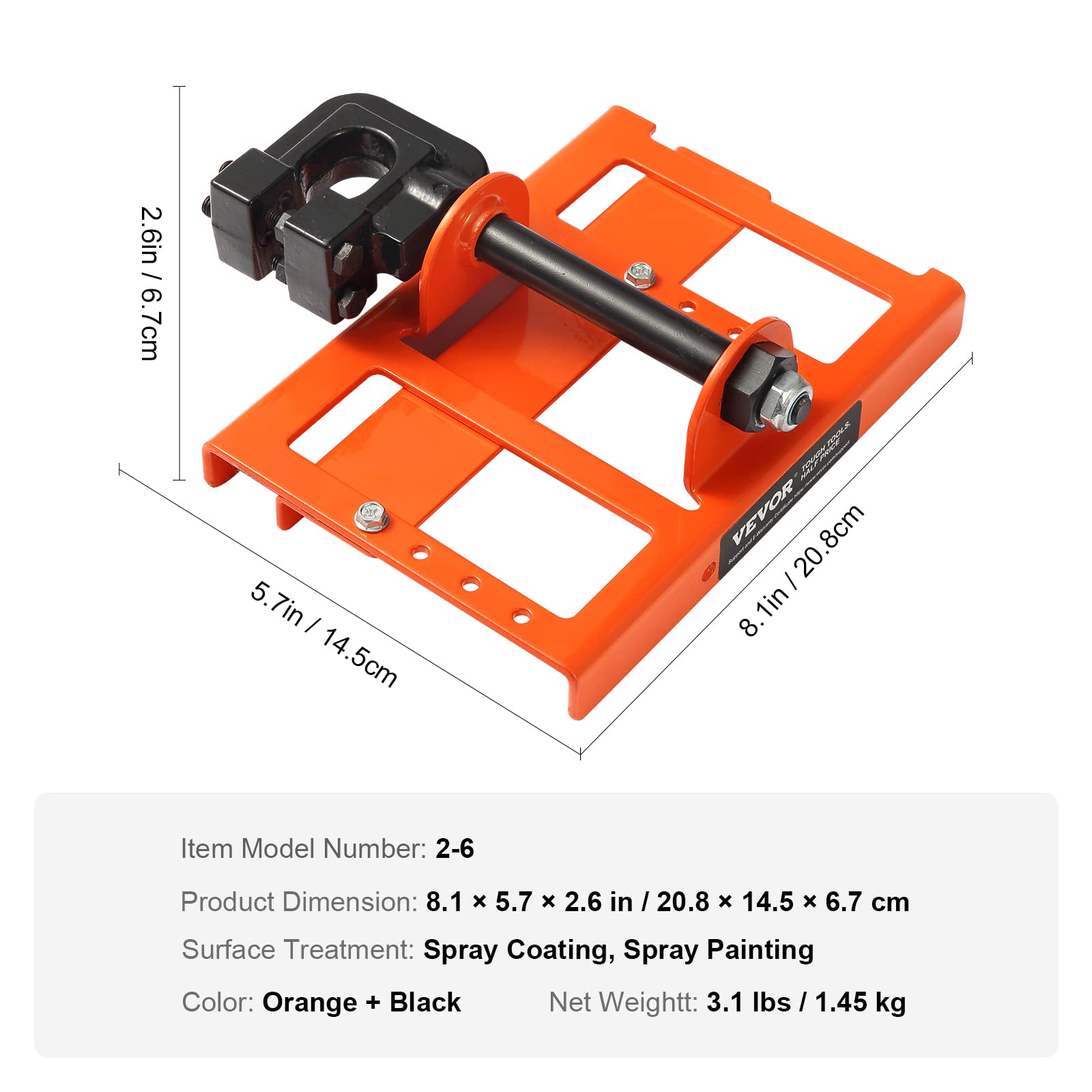 VEVOR mill held in hands to show lightweight one-handed portability