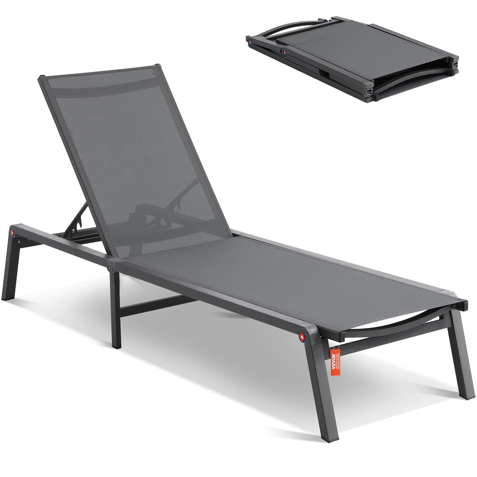 VEVOR front view showing chair shape and durable finish for outdoor comfort