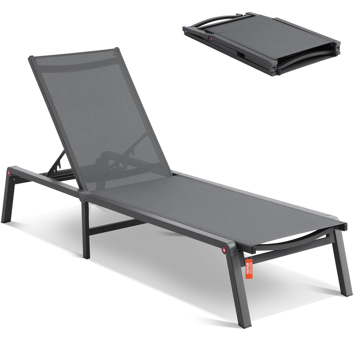 VEVOR front view showing chair shape and durable finish for outdoor comfort