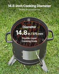 VEVOR dual cooking grates displayed for multitasking and larger yields