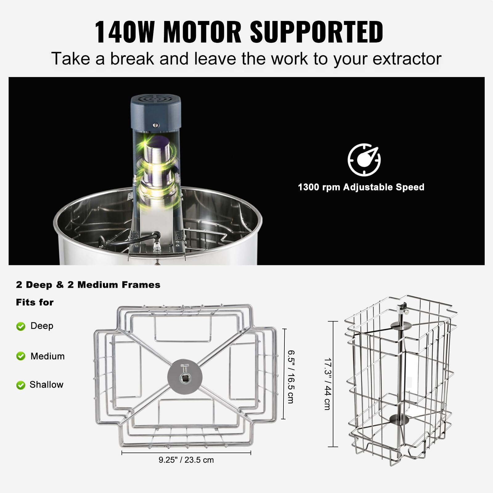 VEVOR clear lid top view showing visible extraction and safer operation