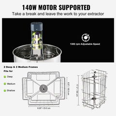 VEVOR clear lid top view showing visible extraction and safer operation