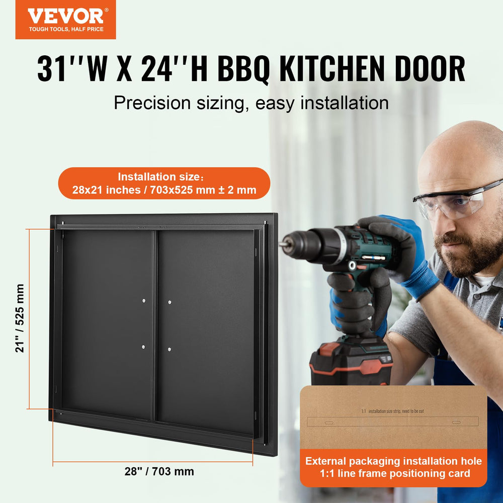 VEVOR close-up of matte-black powder-coated surface highlighting weatherproof protection