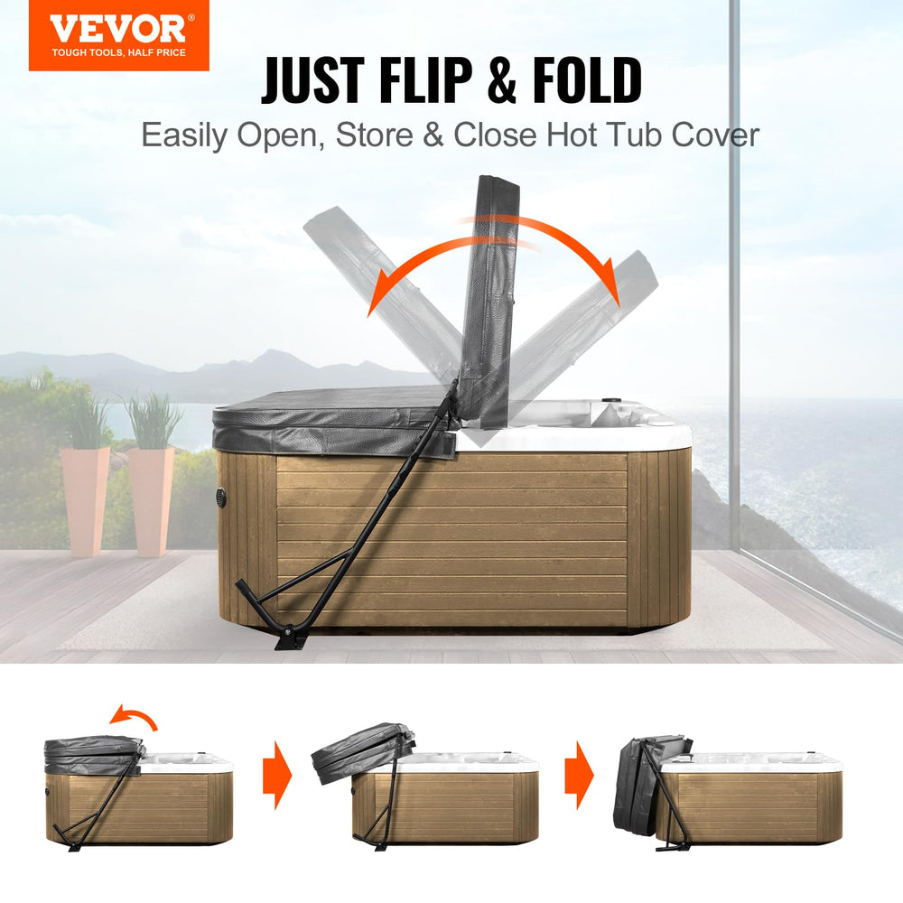 VEVOR close-up of padded handle and rounded edge delivering comfortable grip and safety