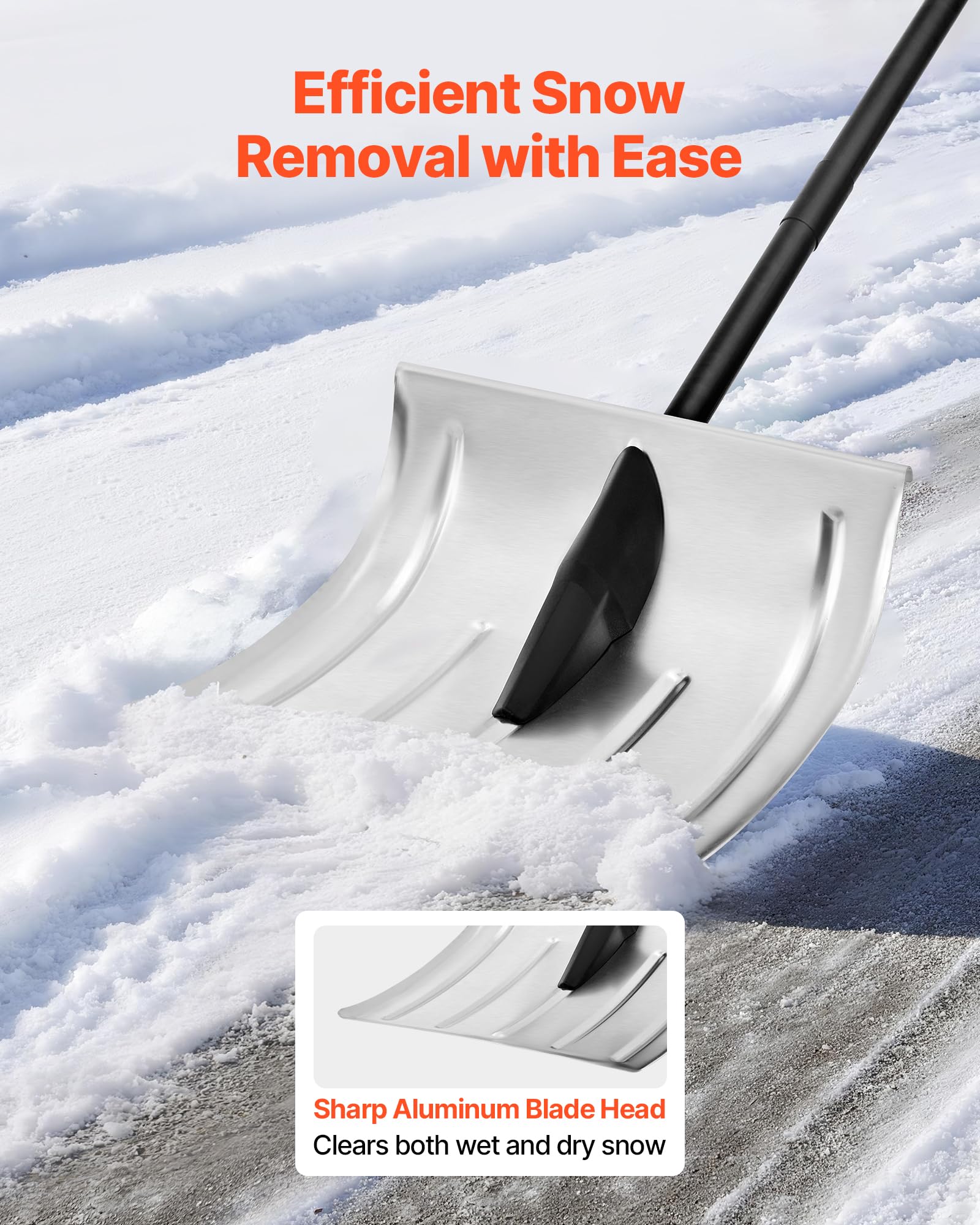 VEVOR closeup of aluminum edge highlighting durability benefit