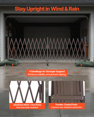 VEVOR close-up of aluminum mesh texture highlighting durable weather-resistant benefit