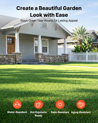 VEVOR close-up of grass blades highlighting realistic texture and soft underfoot comfort