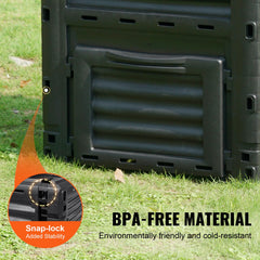 VEVOR bottom pull-out door open for quick access to finished compost and easy harvesting