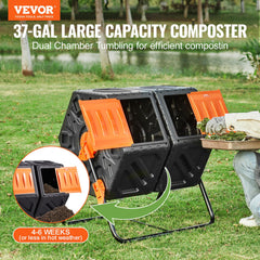 VEVOR compost bin steel frame and stand demonstrating sturdy support