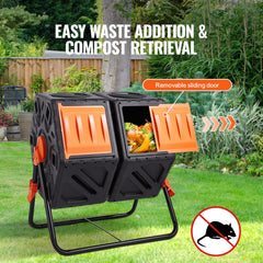 VEVOR compost bin side chamber open for fast, pest-resistant loading