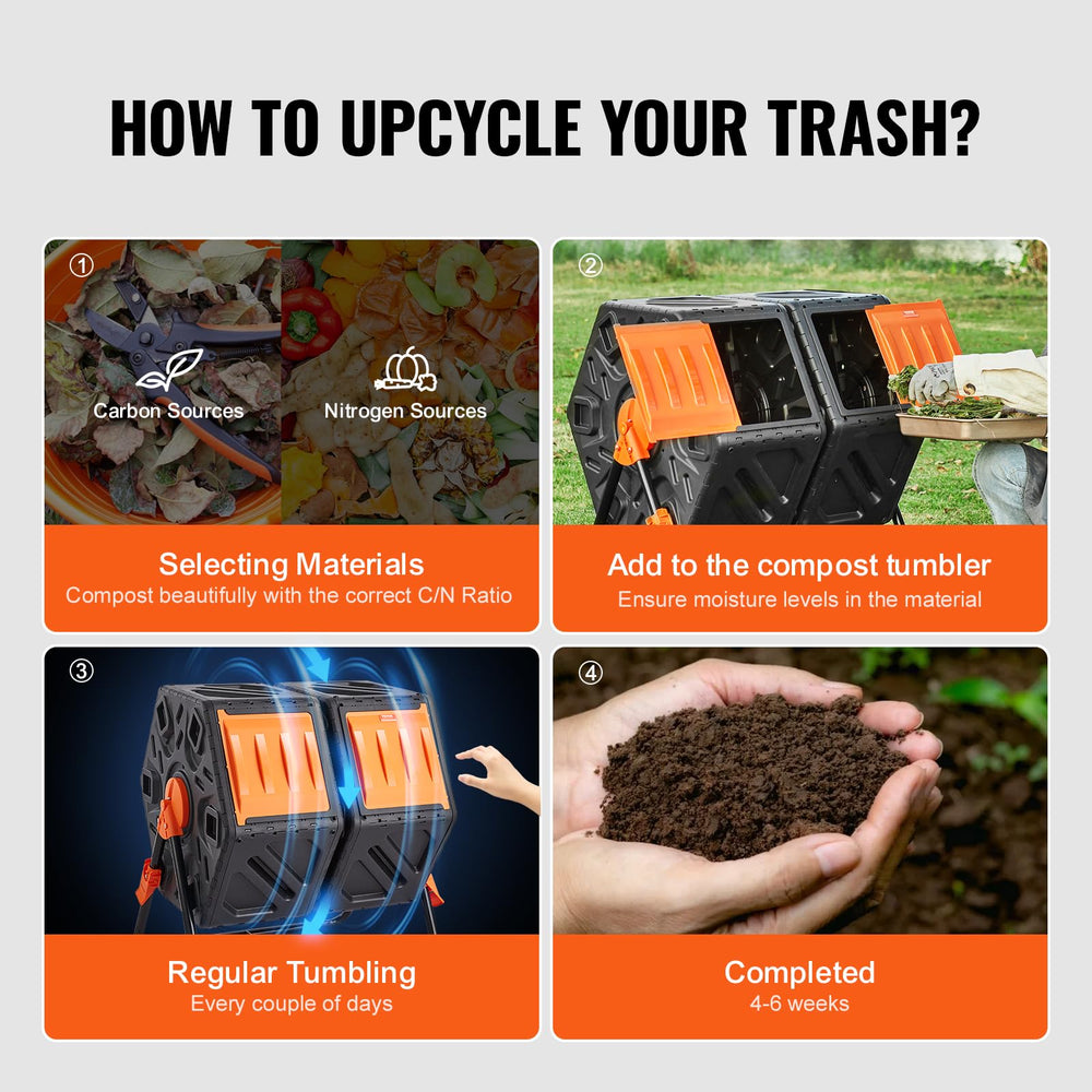 VEVOR compost bin sliding door removed for effortless compost harvesting