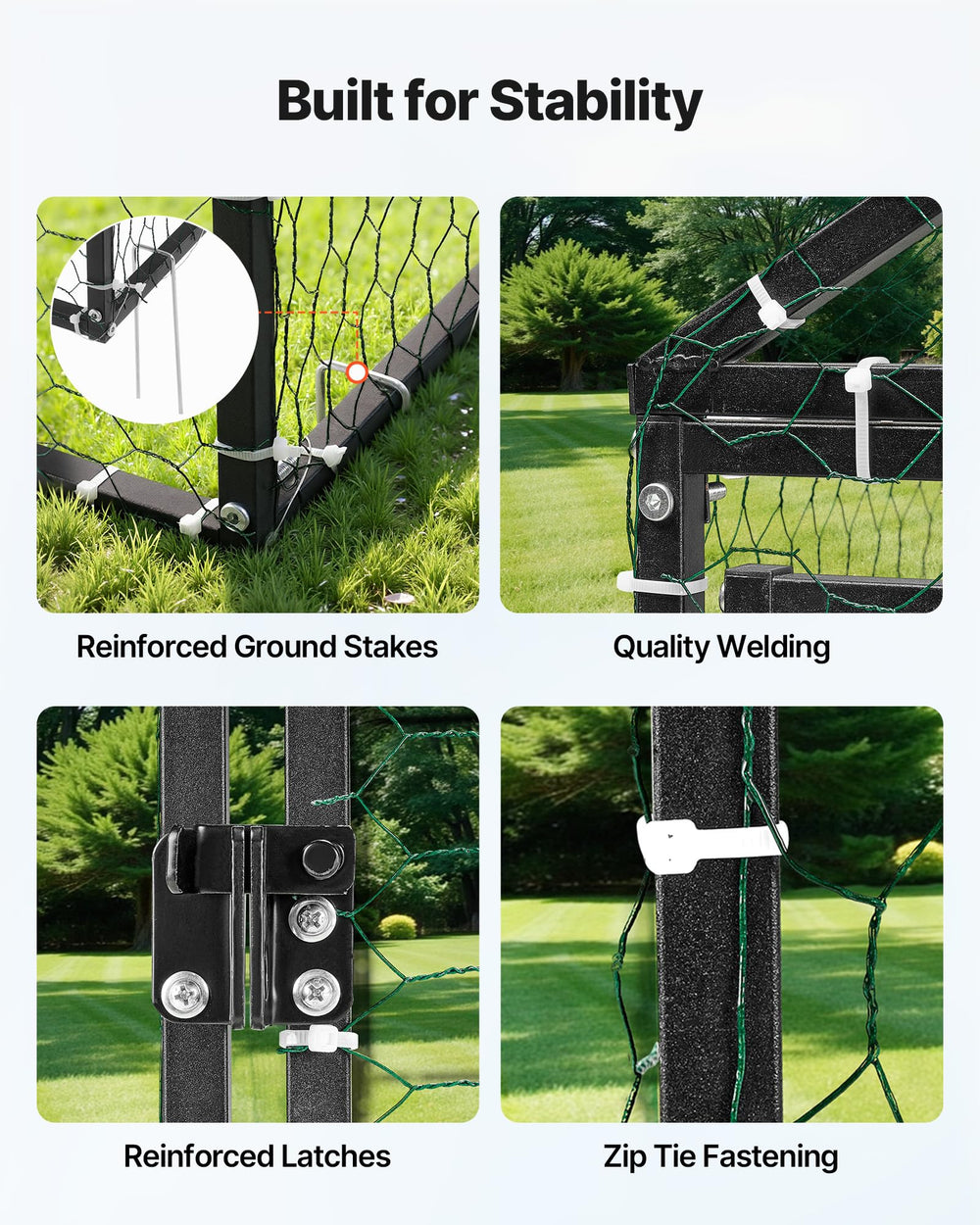 VEVOR U-shaped ground stakes and anchors providing secure fixed installation benefit