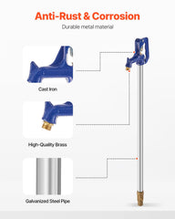 VEVOR copper connector joint close view showing reliable sealing and rust resistance