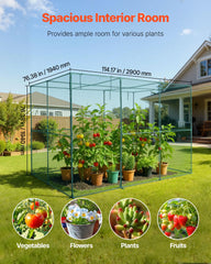 VEVOR crop cage steel frame close-up highlighting rust-resistant strength