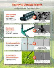 VEVOR crop cage polyester mesh detail showing tear resistance and airflow