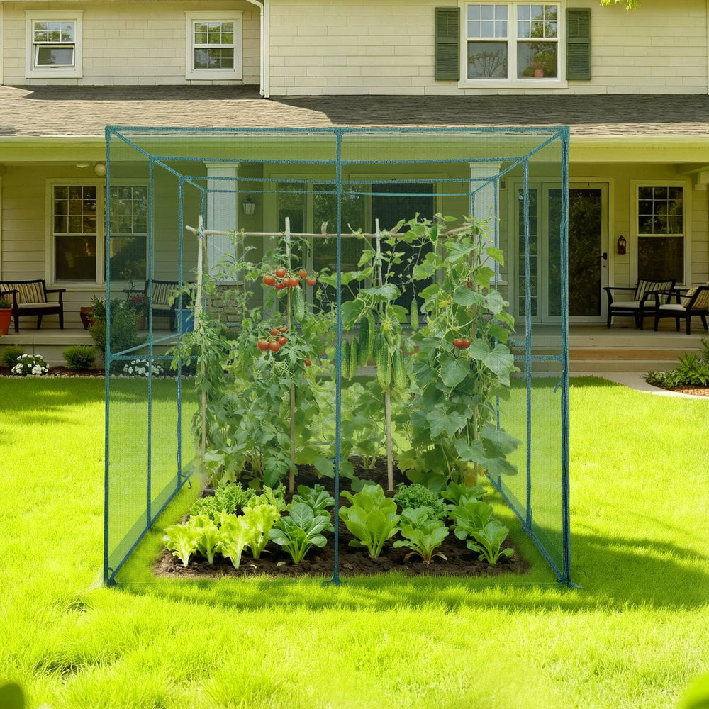 VEVOR crop cage unboxed components laid out for simple assembly