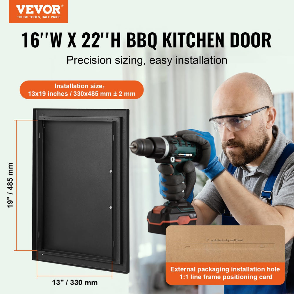 VEVOR zinc-alloy handle close-up demonstrating ergonomic grip and easy opening