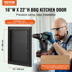 VEVOR zinc-alloy handle close-up demonstrating ergonomic grip and easy opening