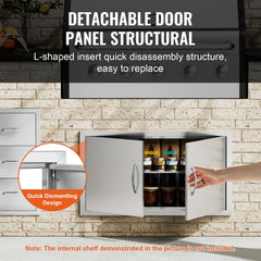 VEVOR open double door in outdoor cabinet demonstrating quick access benefit