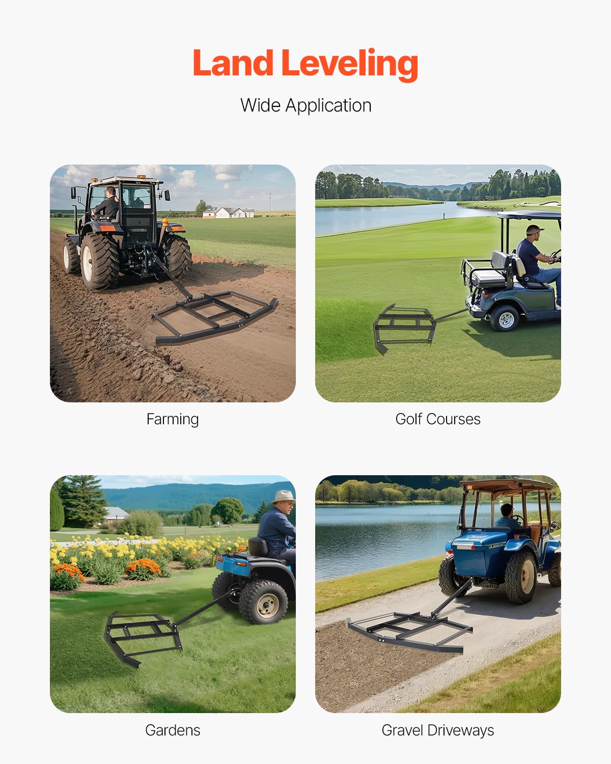 VEVOR in-use on a gravel driveway showing smoothing action and faster maintenance