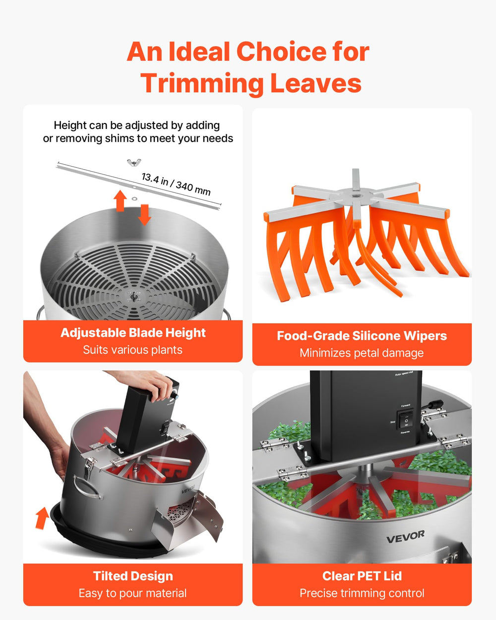 VEVOR removable dry grate insert for efficient dry trimming separation