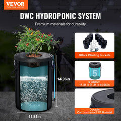 VEVOR bucket top with planting basket visible for easy transplanting and root support