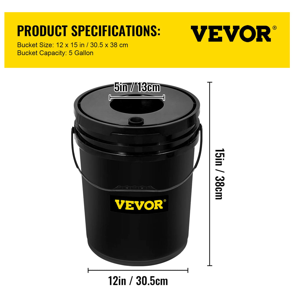 VEVOR four buckets installed in greenhouse showing efficient space use