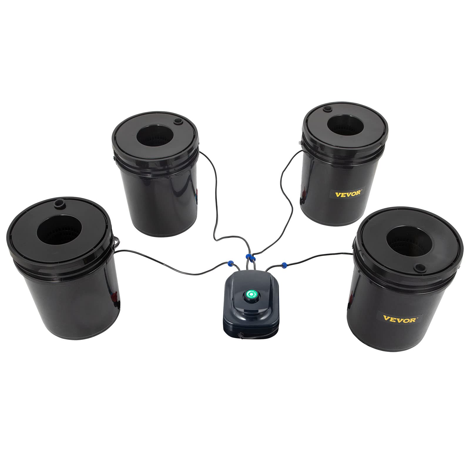 VEVOR DWC system on kitchen counter demonstrating indoor growing
