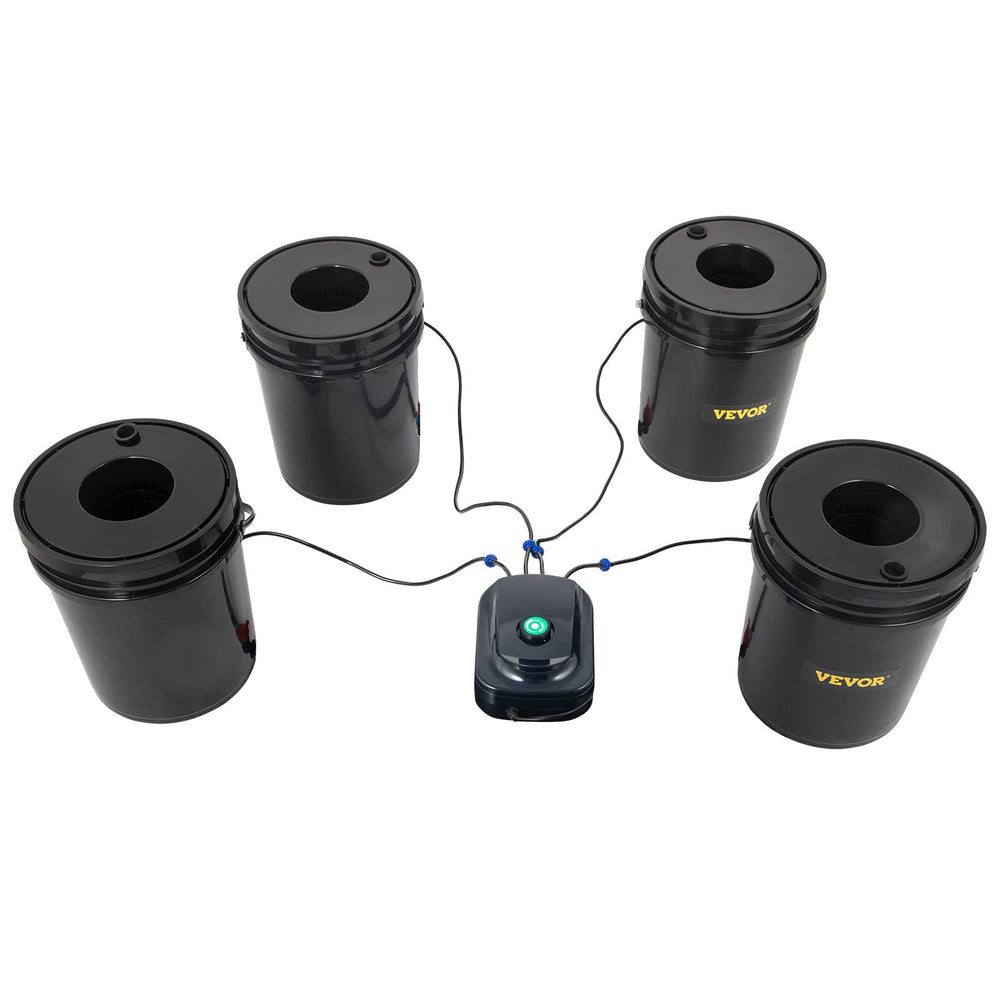 VEVOR DWC system on kitchen counter demonstrating indoor growing