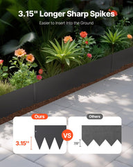 VEVOR close-up of steel edge profile showing clean-cut durability