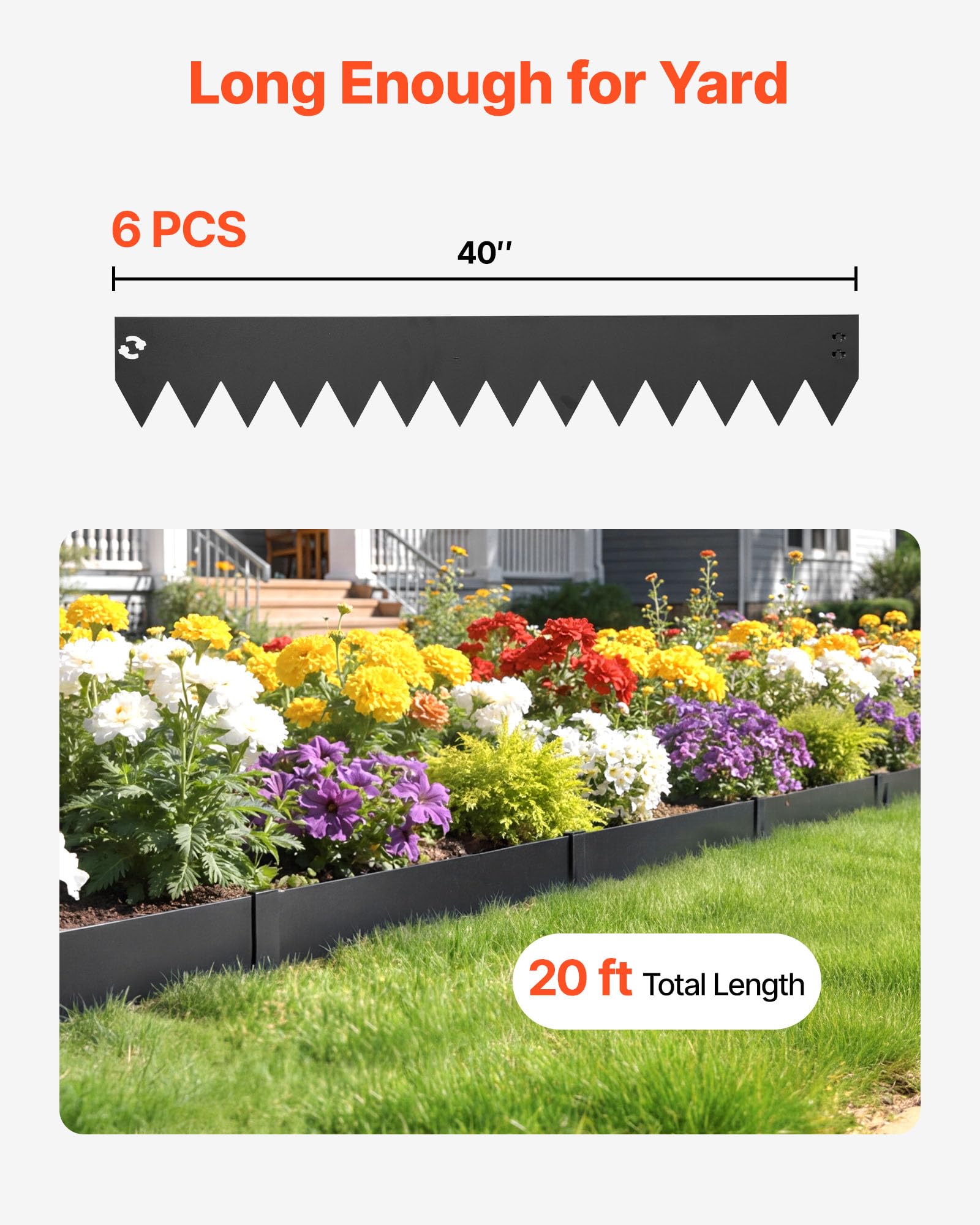 VEVOR panel bent into a smooth curve to show flexibility and custom landscape shaping