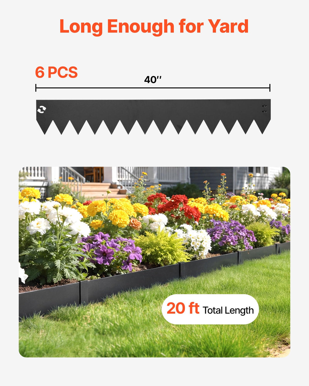 VEVOR panel bent into a smooth curve to show flexibility and custom landscape shaping