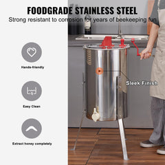 VEVOR ergonomic crank handle detail for controlled manual extraction with less effort