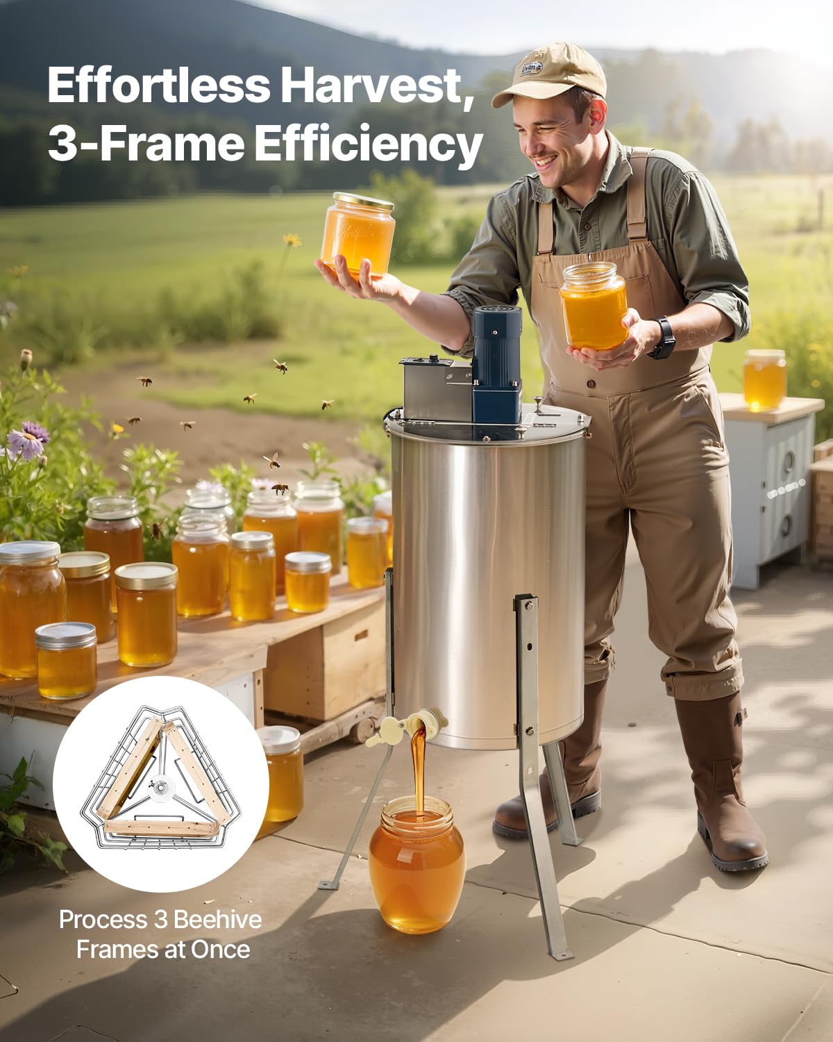 VEVOR transparent lid detail allowing real-time monitoring during extraction