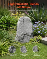 VEVOR close-up of faux rock texture highlighting lifelike stone detail and durability