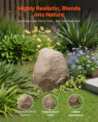 VEVOR close-up texture of faux rock showing natural grain and durable finish