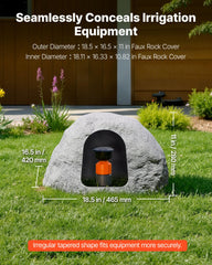 VEVOR faux rock installed over pump concealing equipment neatly