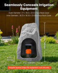 VEVOR faux rock opened to show hollow interior and easy access benefit