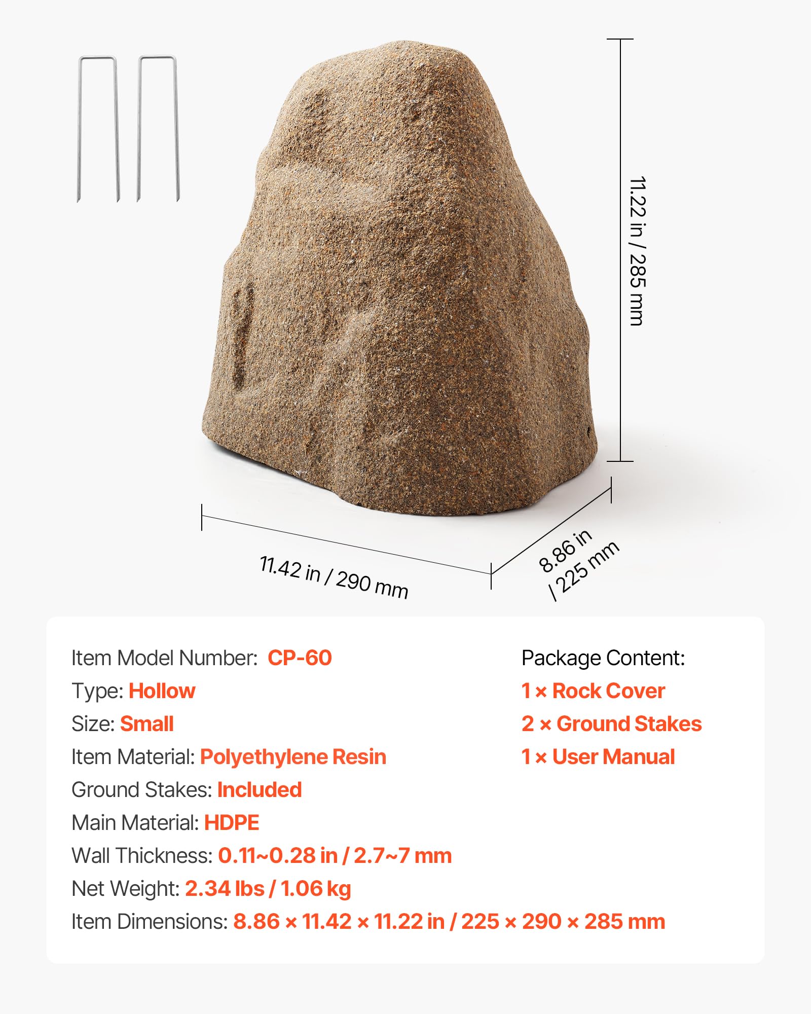 VEVOR faux rock in patio landscape showing blended aesthetic and protection