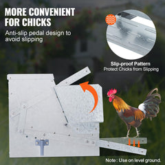 VEVOR anti-slip pedal detail for safe bird footing and reduced injuries