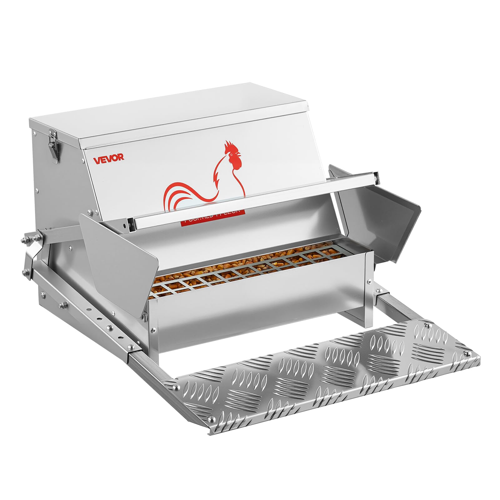 VEVOR feeder with assembly tools and manual for fast setup