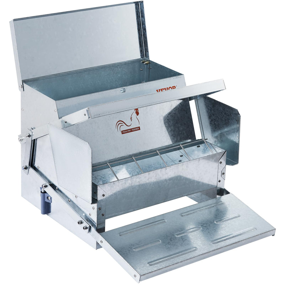 VEVOR ducks and chickens feeding illustrating easy access and less waste