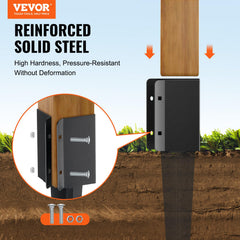 VEVOR close-up of inner sleeve shows fit for 3.5x3.5 timber and secure post support