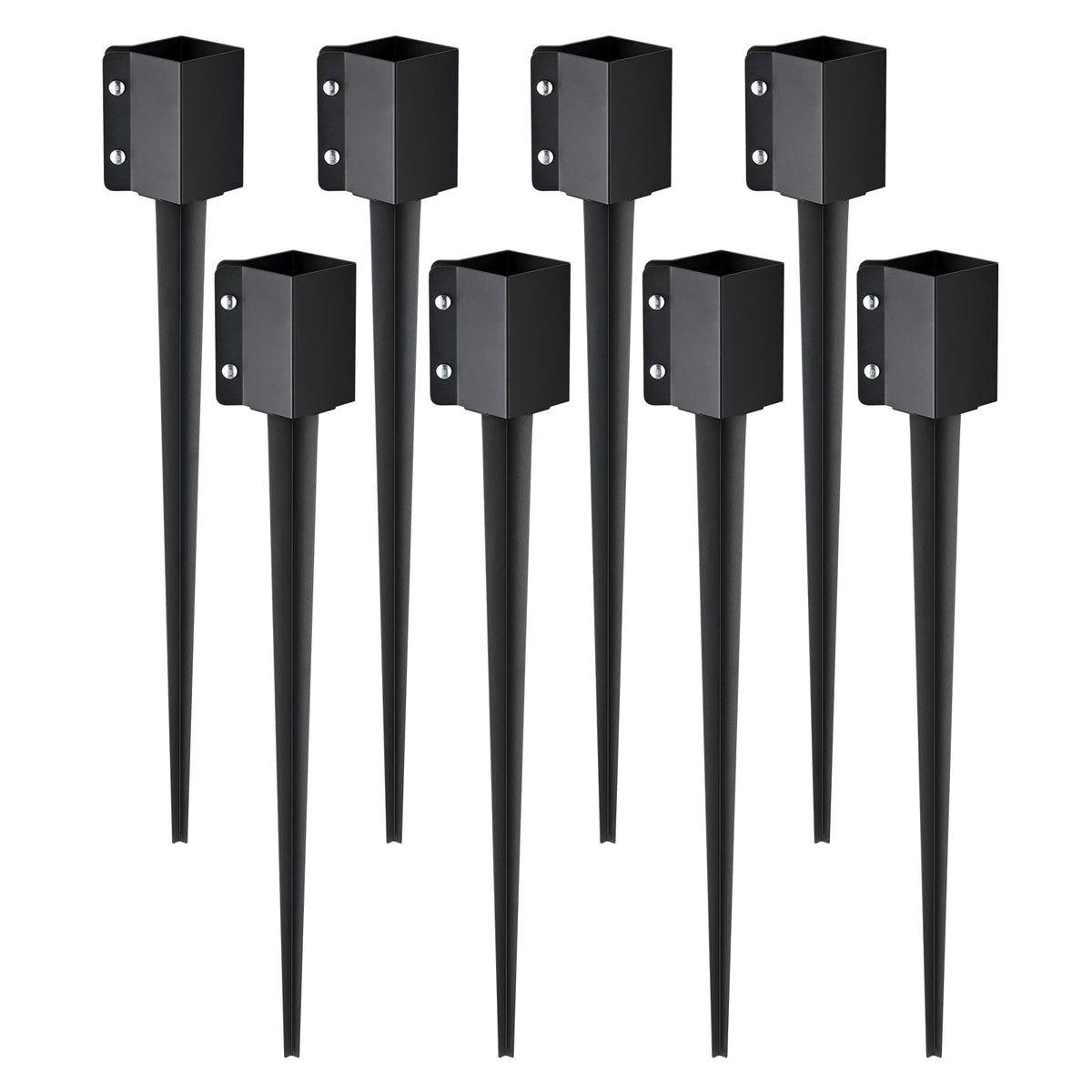 VEVOR front view of anchor pack shows durable spikes and uniform finish benefits longevity