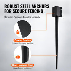 VEVOR powder-coat detail highlights corrosion protection and extended outdoor life