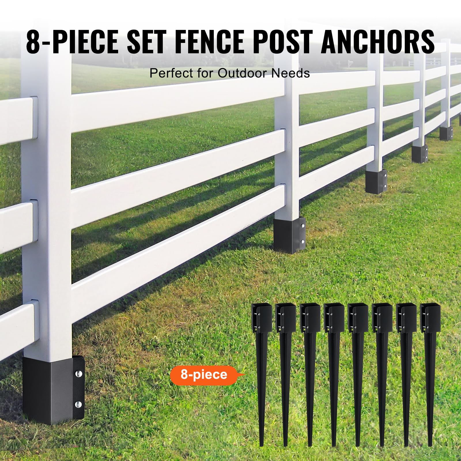 VEVOR anchor holding a 3.5x3.5 post demonstrates immediate structural support