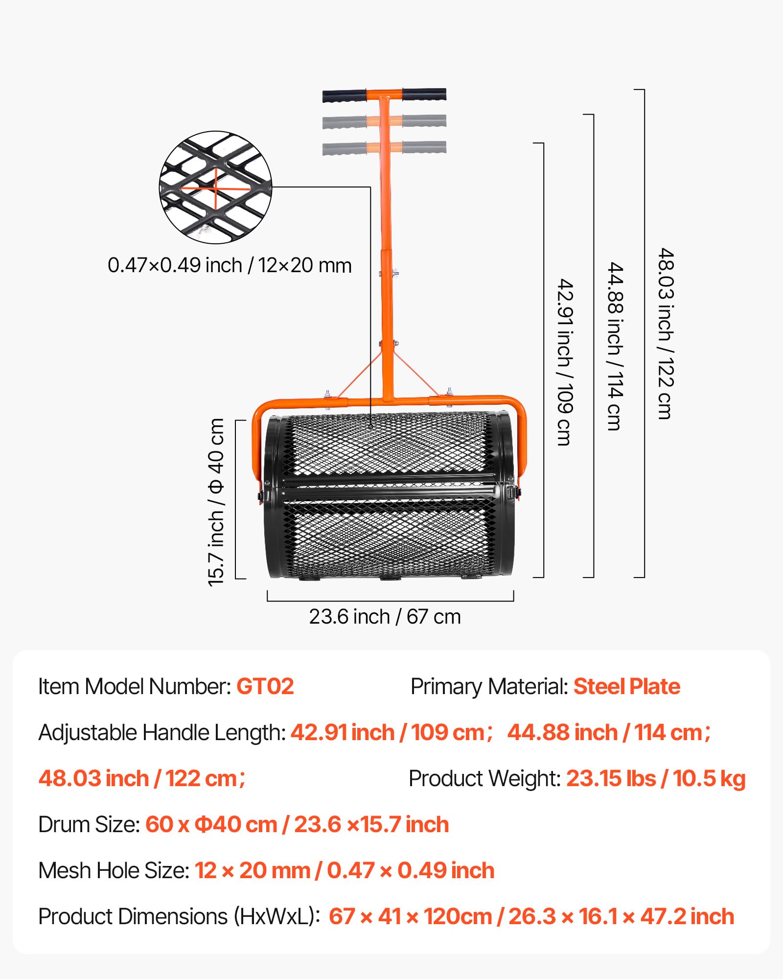 VEVOR fill port close-up for easy loading and faster job turnaround