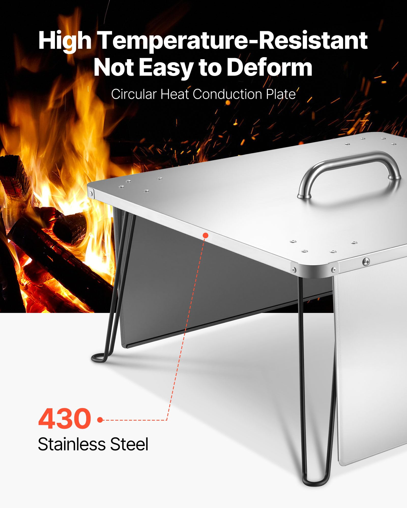 VEVOR folded legs compact for storage and simple transport benefit