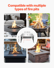 VEVOR installed in a backyard firepit spreading heat outward for group comfort